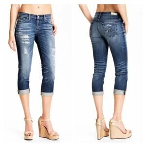 AG Jeans 25 Stilt Cigarette Crop distressed skinny